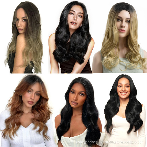 body wave Synthetic Hair Wigs Long wave wigs